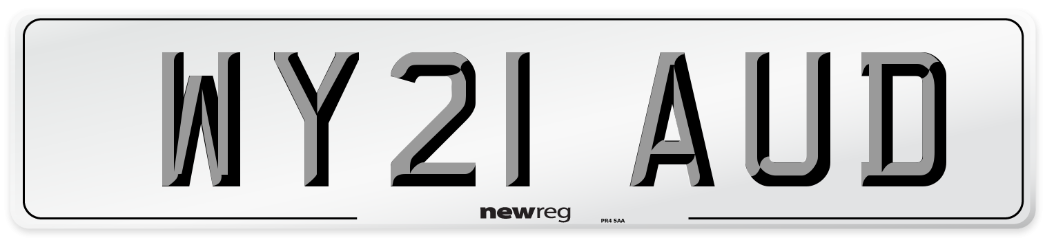 WY21 AUD Number Plate from New Reg